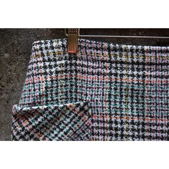Maeve by Anthropologie Tweed Mini Skirt Multicolor Plaid US 8 - Picture 3 of 4